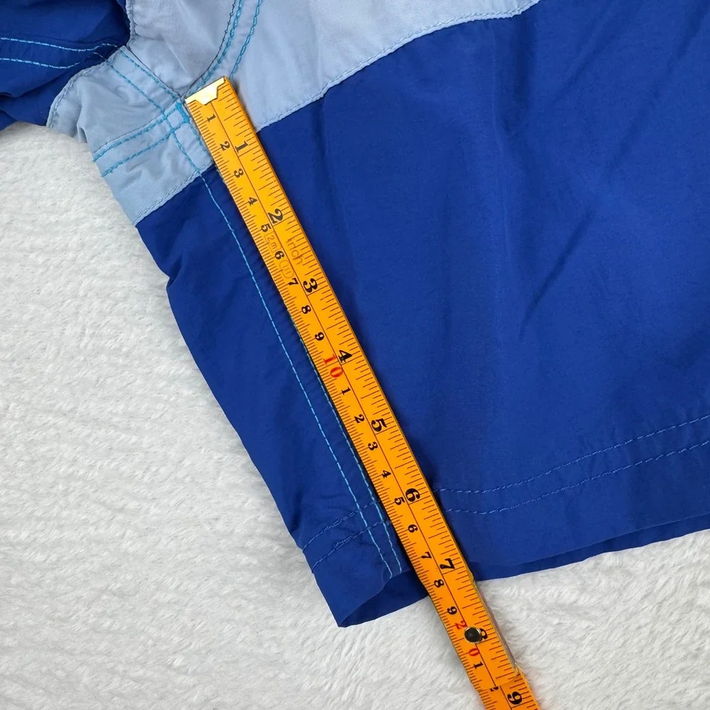 Nautica Swim Trunks Mens XL Blue Color Block Mesh Lined Drawstring Board‎ Shorts